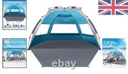 X-Large Pop Up Beach Tent for 3-4 Persons Easy Setup & UPF 50+ Protection