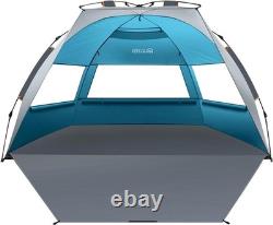 X-Large Pop Up Beach Tent for 3-4 Persons Easy Setup & UPF 50+ Protection