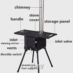 X-Large Portable Wood Burning Stove Camping Bell Tent Heating Cooking Stove