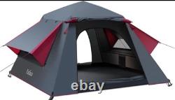 Yafaca Camping Tent, 3 Man Pop Up Tent Extra Large Waterproof XL, Grey