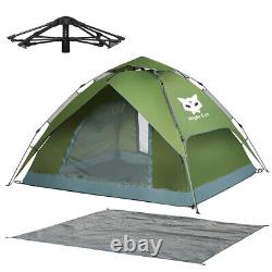 1-4 Homme Automatique Double Couche Automatique Pop Up Camping Tente Waterproof Outdoor Uk