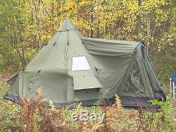 10 Personnes Deluxe Tente Tipi 14'x14 'camping Extérieur Imperméable, Extra Large