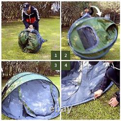 2-4 Personne Automatique Tente Pop Up Outdoor Grand Camping Randonnée Tente Imperméable