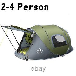 2-4 Personnes Camping Tente De Randonnée Étanche Automatique Extérieur Tente De Pop-up Instantanée