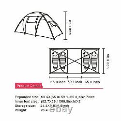 2-6 Personnes Large Waterproof Automatic Portable Outdoor Popup Tente Camping Randonnée