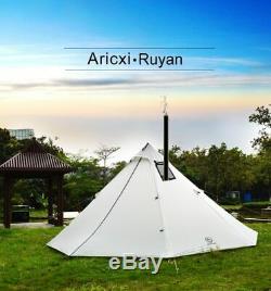 3-4 Personnes Camping Tipi Tente D'extérieur Randonnée Abri Grand Imperméable En Nylon 20d