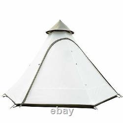 3-4 Personnes Tente Indienne Bell Tepee Style Pyramide Et Grande Toile De Soleil Canopy