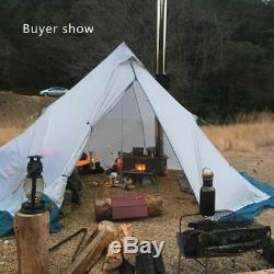 3-4 Personnes Ultraléger Extérieur Camping Tipi 20d Silnylon Pyramide Tente Grand Rod