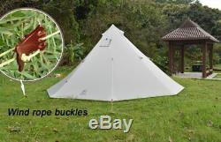 3-4 Personnes Ultraléger Extérieur Camping Tipi 20d Silnylon Pyramide Tente Grande