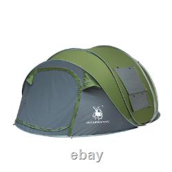 3-4person Instant Pop Up Camping Plage Outdoor Randonnée Tente Camping Shelter Green
