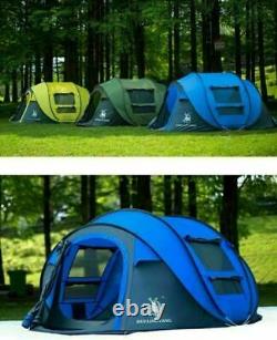 3-4person Instant Pop Up Tent Man Family Tent 3 Deuxième Camping Respirant Randonnée