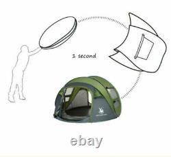 3-4person Instant Pop Up Tent Man Family Tent 3 Deuxième Camping Respirant Randonnée