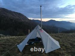 3-6 Personnes Ultra-léger Camping En Plein Air Teepee 20d Silnylon Pyramide Tente Grande