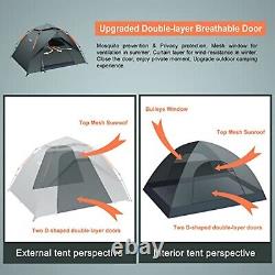 3 Homme Personne Automatique Pop Up Ultralight Dome Tente 4 Saisons Eau & Windproof