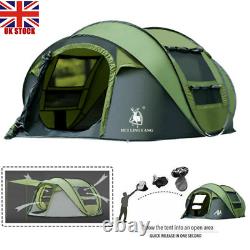 34person Man Family Tent Instant Pop Up Tent Breathable Outdoor Camping Green