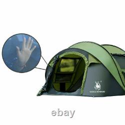34person Man Family Tent Instant Pop Up Tent Breathable Outdoor Camping Green