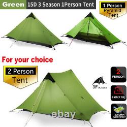 3f Lanshan 1/2 Personne 3/4 Saison Tente Ultralégère Tente Camping Randonnée Imperméable