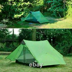 3f Lanshan 2 Ultralight 2 Person Wild Camping Tente 15d Nylon Vert Léger