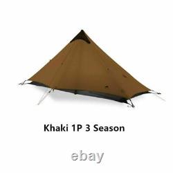 3f Lanshan Ultralight 1 Personne Wild Camping Tente Nylon 15d Léger Khaki Nouveau