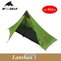 3f Ul Gear Nouveau 230cm Tente Ultra Légère 1 Personne Camping En Plein Air Randonnée 3 Saison