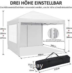 3x3m/3x6m Outdoor Pop Up Gazebo Waterproof Folding Garden Canopy Party Tent