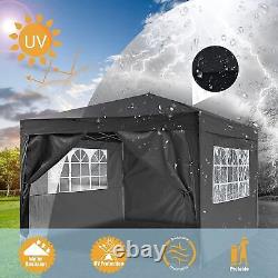 3x3m Gazebo Avec Panneaux Latéraux Heavy Duty Waterproof Canopy Garden Market Tent Uk