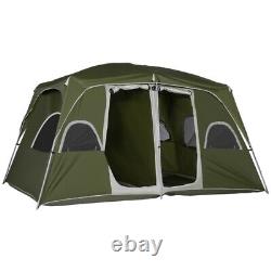 4-8 Personnes Camping Familial Tente 2 Chambres Waterproof Festival De Randonnée Tunnel Shelter