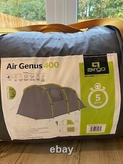 4 Personne Airgo Air Genus 400 Tente Gonflable + Silentnight Double Airbed