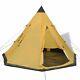 4 Personnes Camping Tente Randonnée Tipi Voyage En Famille En Plein Air Avec Windows Waterproof