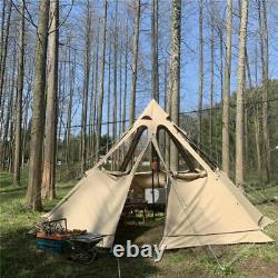 4 Saison Camping Teepee Tipi 5-8person Grande Tente Pyramid Backpacking Tent Yourtes
