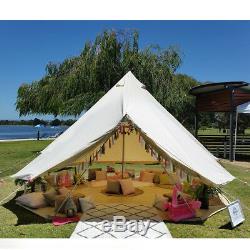 4-saison 6m Imperméable En Toile Camping Tente De Bell Glamping Tente Safari Yourte Sibley
