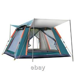 4personnes Tente De Grande Famille Outdoor Waterproof Camping Tente Pliable Double Couche