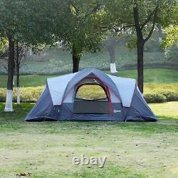 5/6 Personne Léger Camping Tente Blue Storage Compartiments Family Outdoor New