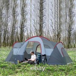 5/6 Personne Légère Camping Tente Bleu Entreposage Compartiments Famille Extérieur Nouveau