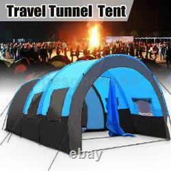 5-8 Homme Tente Familiale Imperméable Camping En Plein Air Tunnel Grande Chambre Fête De Randonnée