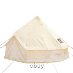 5 Mètres Bell Tente Toile Teepee/tipi Imperméable Camping Extérieur Avec Trou De Poêle