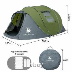 5 Personnes Pop Up Tent Double Layer Camping Festival Shelter De Randonnée Tente Familiale