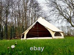 5m Toile De Coton Tente Bell Avec Zippé Dans La Feuille De Fond Par Bell Tent Village