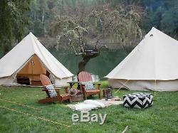5m Toile Tente De Bell Tente Yourte Britannique Tente Camping 8-10 Personnes Tentes Étanche