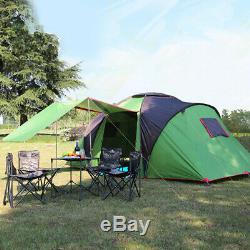6 Personne Grande Tente Camping Famille Waterproof Montagnisme Voyage 2 Chambre Outdoor Tentes