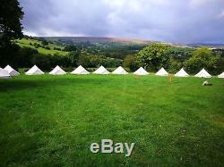 6m Bell Tente Toile Imperméable À L'eau Glamping Parti Mariage Grande Famille Britannique Tentes