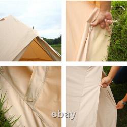 6m Toile Imperméable Bell Tente Glamping Camping Family Yurt Chasse Poêle Jack