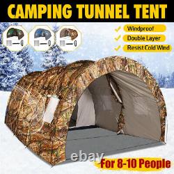 8-10 Tente Familiale Imperméable Camping En Plein Air Jardin Fête Grande Chambre Randonnée + W