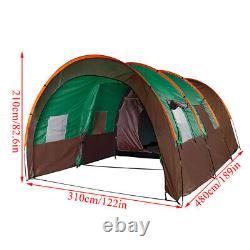 8-10 Tente Familiale Imperméable Camping En Plein Air Jardin Fête Grande Chambre Randonnée + W