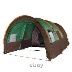 8-10 Tentes Familiales Green Waterproof Outdoor Camping Party Garden Grande Chambre + Mat