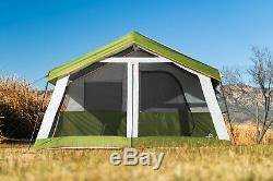 8 Personne Tente Instantanée Chalet Camping Familial Équipement Équipement Porch Screen Sleeping