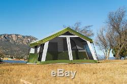 8 Personne Tente Instantanée Chalet Camping Familial Équipement Équipement Porch Screen Sleeping