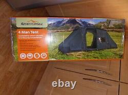 Adventuridge 4 Homme Personne Blue Tent 2 Portes 2 Cabines De Couchage Camping Festival Nouveau