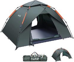 Amflip Camping Tente Automatique 3 Homme Personne Instantanée Tente Pop Up Ultralight Dome