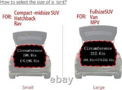 Auvent de camping pour SUV avec écran, imperméable 3000 MM, ombre de hayon de voiture